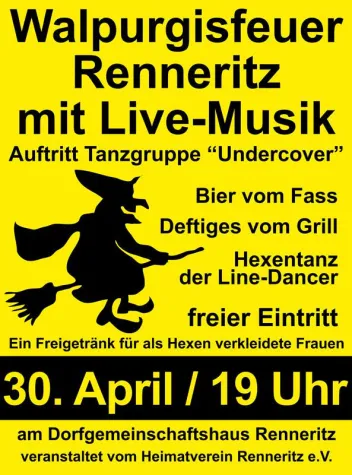 Bild: Walpurgisnacht mit Live-Musik in Renneritz