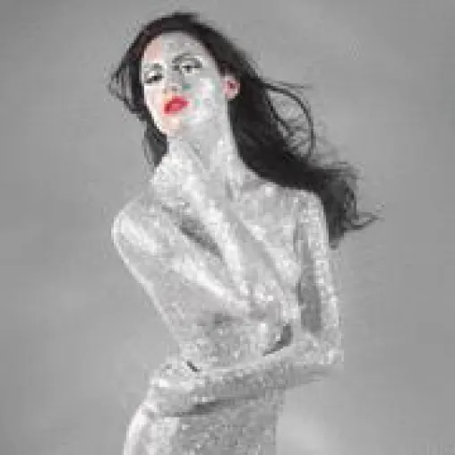 Bild: Kristallene Körper bei eBay / Eine Million Swarovski-Steine auf Model