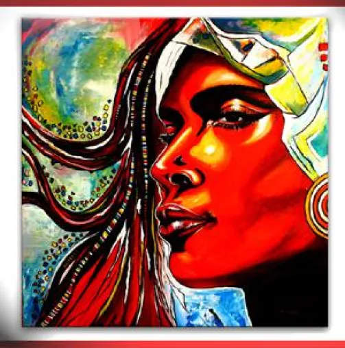Bild: Afrika und Asien in Acryl - Kulturen bekennen Farbe