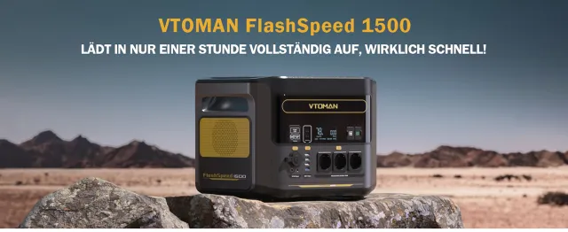 Bild: VTOMAN FlashSpeed 1500 Energiezentrale: Mobilität und Funktionalität in einem einzigen Paket. 