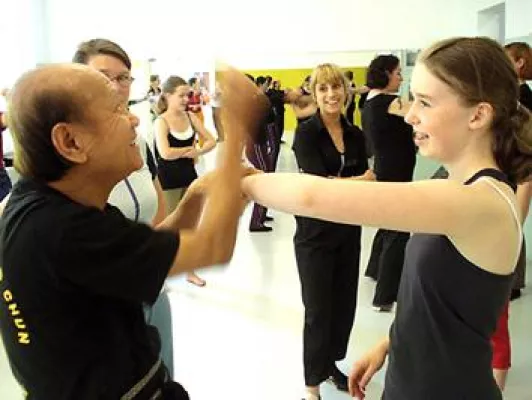 Bild: Der Meister des Wing Chun Kung Fu besucht Berlin. Lo Man Kam (Taiwan) zu Gast beim Schönen Frühling