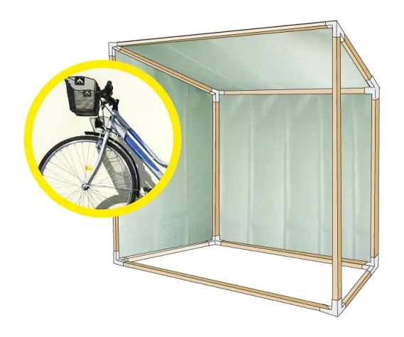 Bild: Flexibler Unterstand leicht selbst errichtet