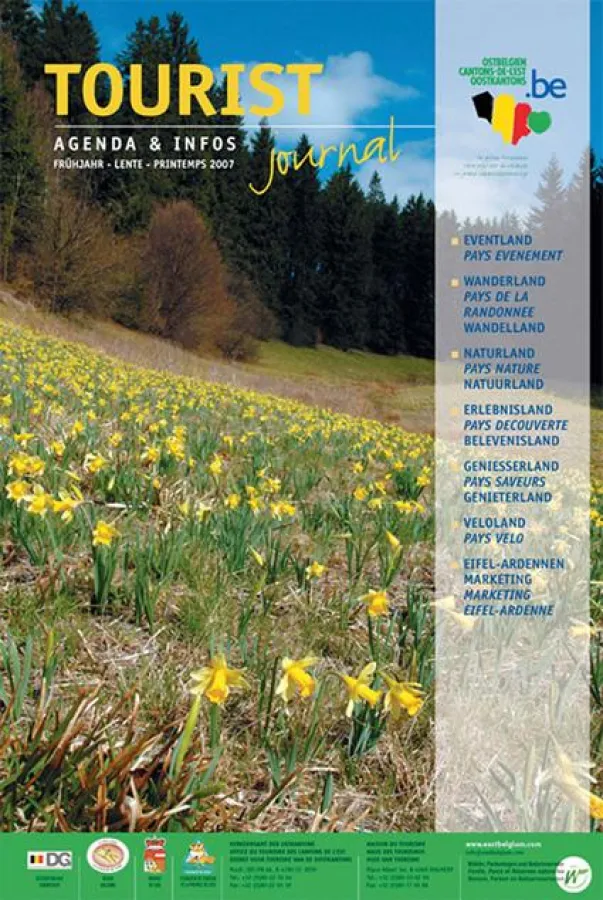 Das Tourist-Journal stellt Ostbelgien als Wohlfühl-, Natur-, Wander-, Velo-, MTB-, Wasser-, Aktiv-, Erlebnis-, Event- und Genießer-Land vor.