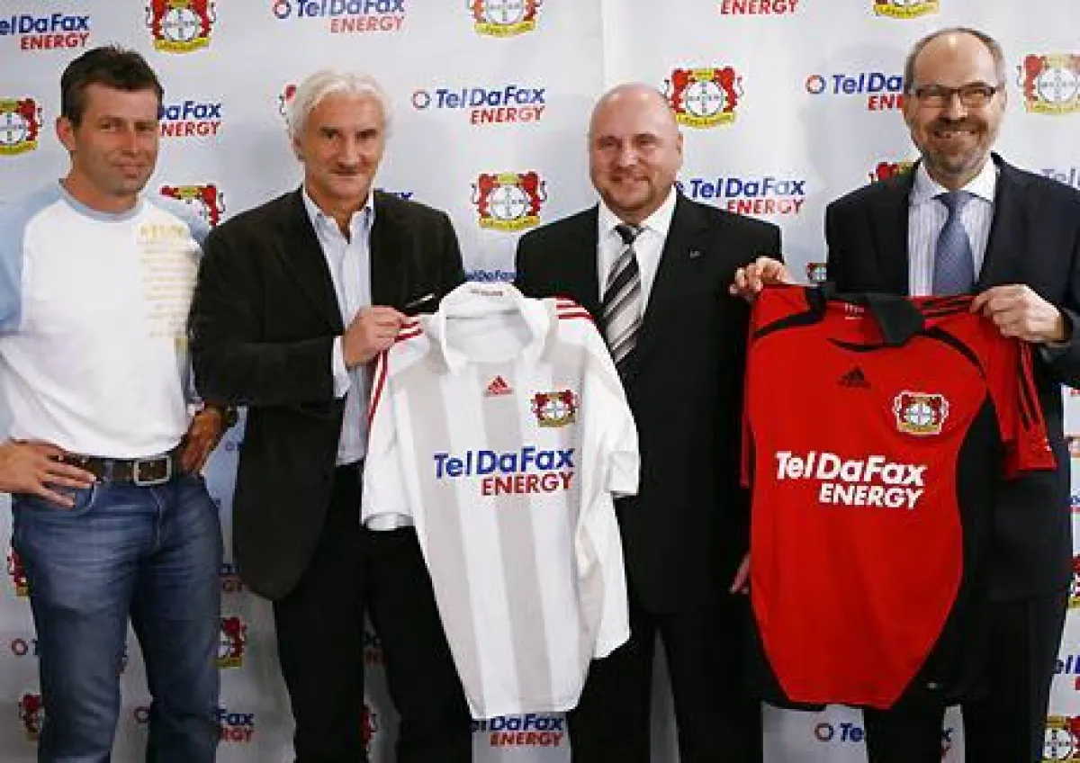 v. l. n. r.: Michael Skibbe, Rudi Völler, Klaus Bath, Wolfgang Holzhäuser