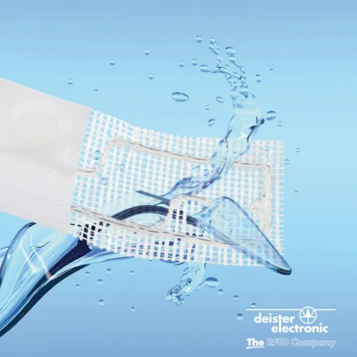 Bild: Biegsamer UHF-RFID-Polymertransponder für direkte Integration in Schläuchen oder Autoreifen