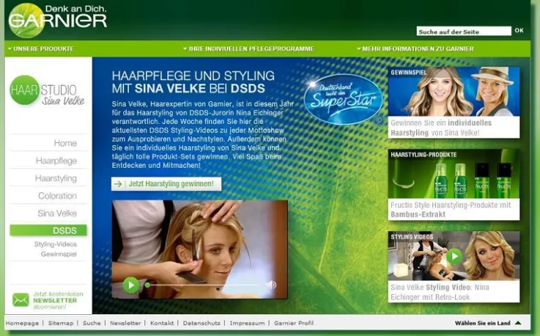 Garnier setzt für Online-Kampagne auf MOCCU Bild: Garnier setzt für Online-Kampagne auf MOCCU