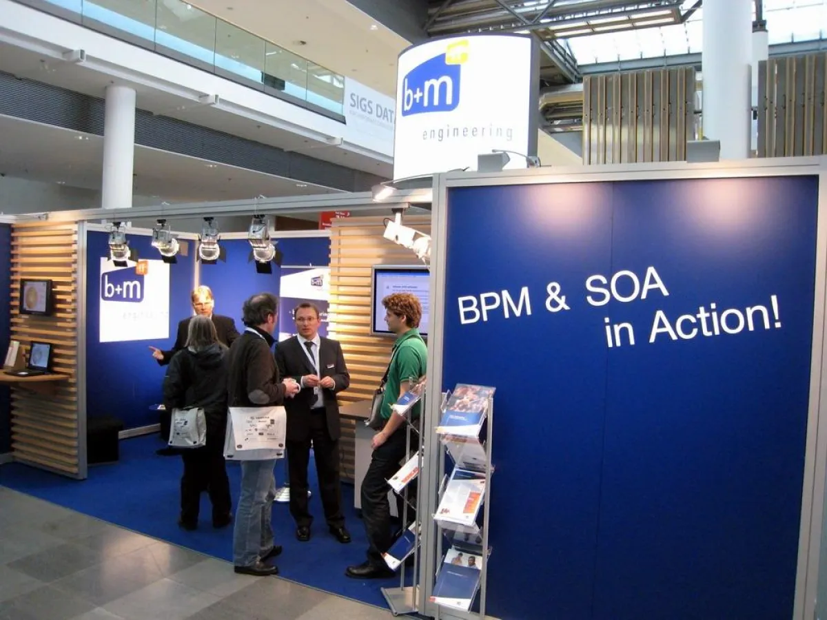 Stand der b+m Informatik AG auf der OOP 2009