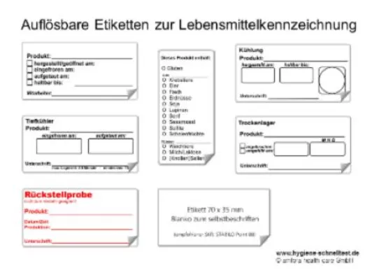 Bild: NEU: wasserauflösbare Etiketten für die professionelle Kennzeichnung von Lebensmitteln