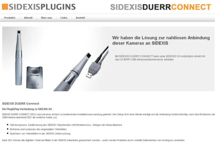 Bild: IDS 2009 - Dürr VistaCam Anbindung direkt an SIRONA SIDEXIS, neu auf SIDEXISPLUGINS.DE