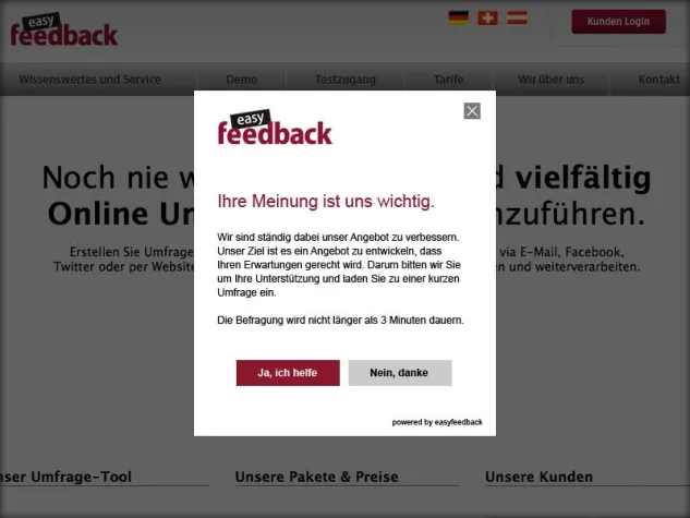 Websitebefragung mit maximaler User-Eperience Bild: Websitebefragung mit maximaler User-Eperience