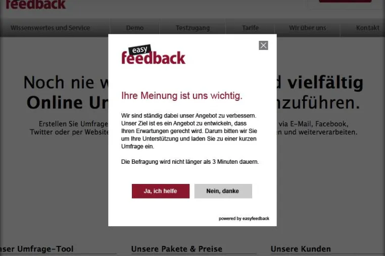 Bild: Websitebefragung mit maximaler User-Eperience
