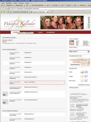 Bild: Fränkischer Weinfestkalender jetzt auch im Internet