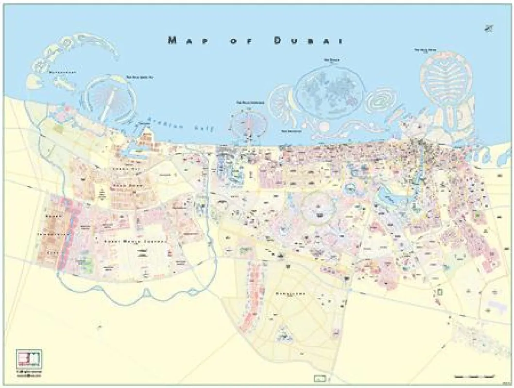 Dubai Map (c) copyright Belhane Mapping