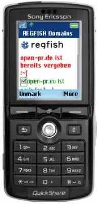 Bild: Domain-Registrar REGFISH bietet Domain-Prüfung und -Registrierung über mobile Endgeräte