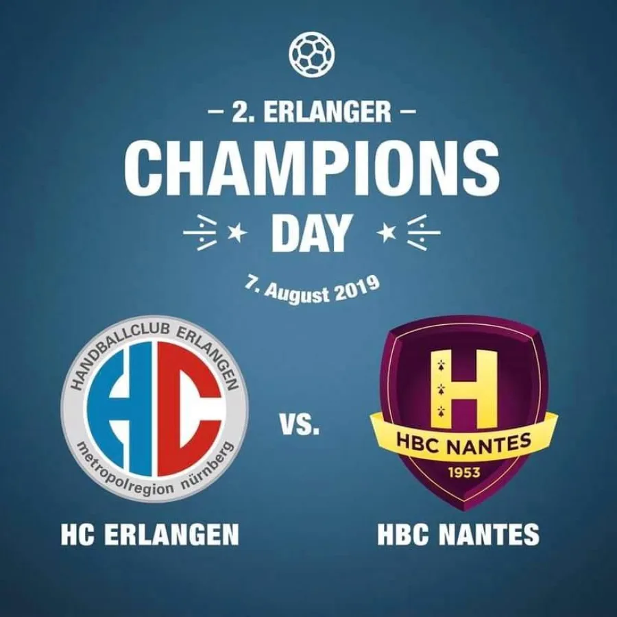 (Grafik, HC Erlangen) - HC Erlangen begrüßt den Champions-Ligisten HBC Nantes