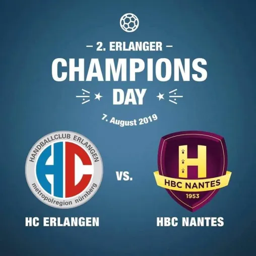 HC Erlangen begrüßt HBC Nantes zum 2. Erlanger Champions Day Bild: HC Erlangen begrüßt HBC Nantes zum 2. Erlanger Champions Day