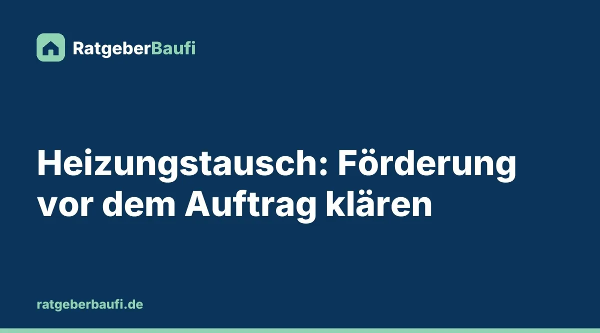 Grafik: Heizungstausch finanzieren (© RatgeberBaufi)