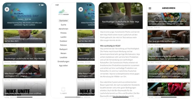 Bild: Neue Sport-App kostenlos im App Store: Sports Insider Magazin für Laufen, Fitness, Outdoor und Rennrad