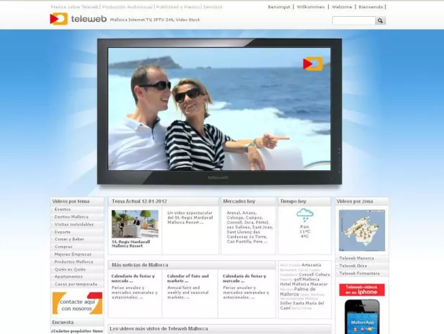 Bild: Mallorca IPTV 24/7+Web+App - all-round Information durch Teleweb+