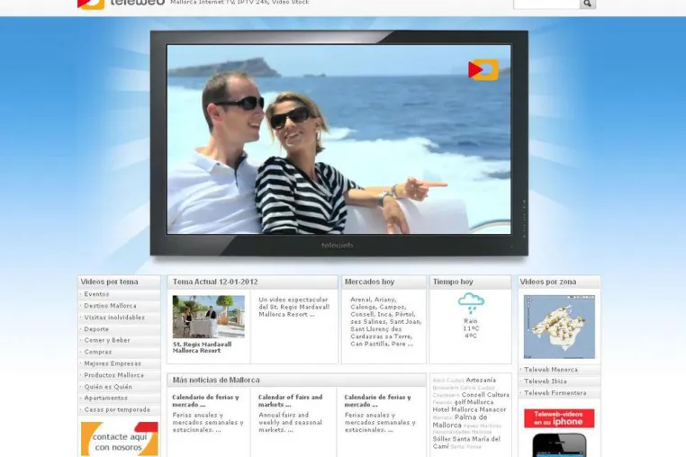Mallorca IPTV 24/7+Web+App - all-round Information durch Teleweb+ Bild: Mallorca IPTV 24/7+Web+App - all-round Information durch Teleweb+