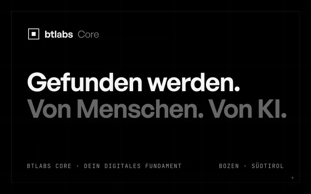 Bild: btlabs Core: die KMU-Website, die auch von KI gefunden wird