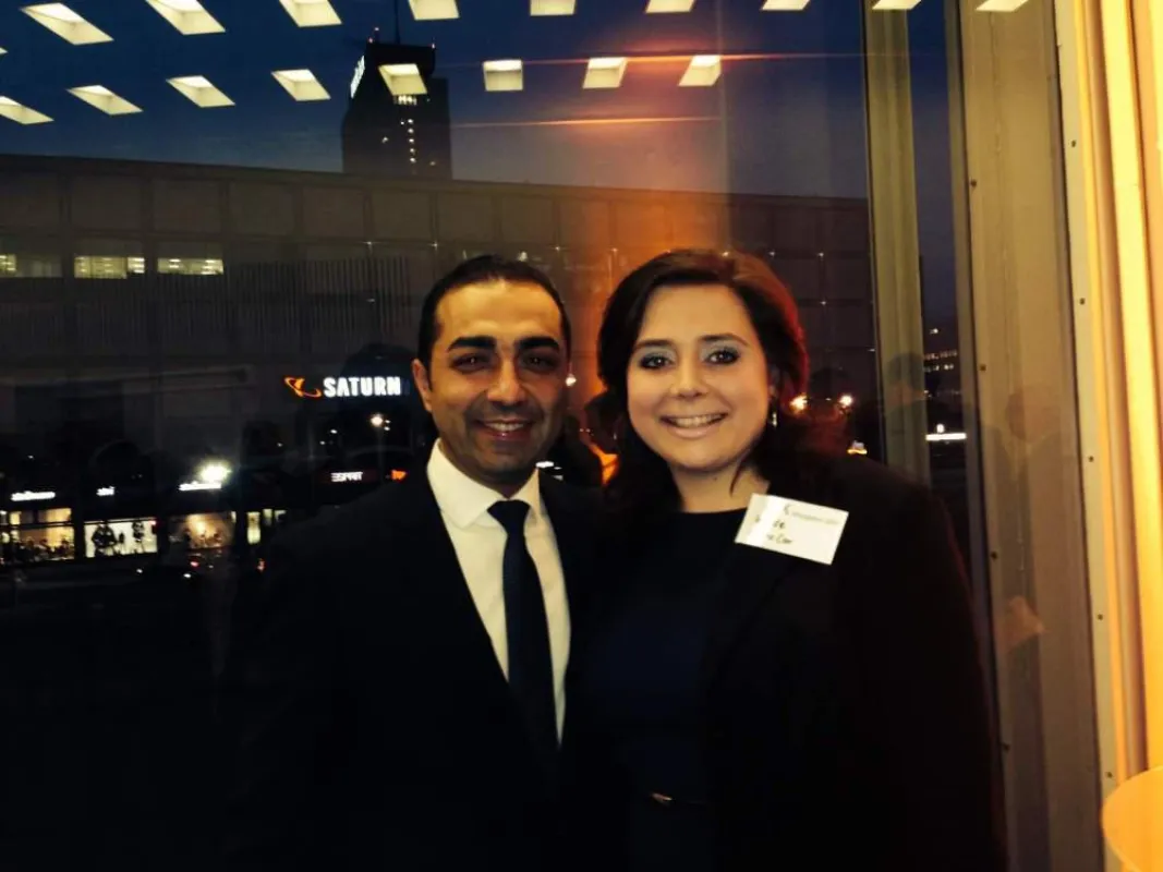 Geschäftsführer Ayhan Kiskanc und Personalleitung Carolyn Wilde zu Gast in Berlin.