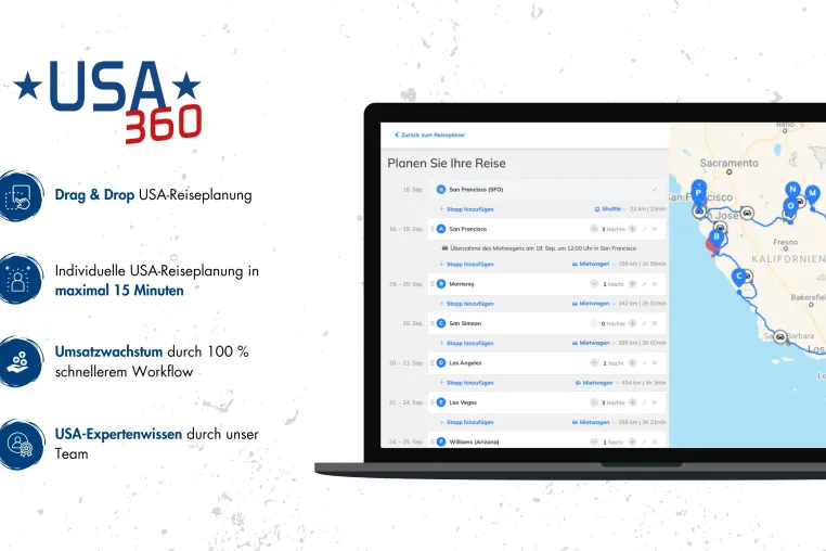 USA-Reisen Experte geht mit USA 360 Reiseplaner an den Start Bild: USA-Reisen Experte geht mit USA 360 Reiseplaner an den Start
