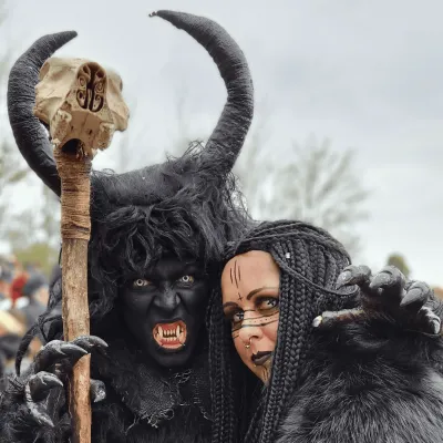 Bild: "Die Höllenwächter" bei der Walpurgisnacht 2025 auf dem Hexentanzplatz in Thale
