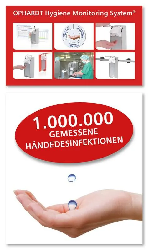 1 Mio. gemessene Händedesinfektionen mit dem OPHARDRT Hygiene Monitoring System®