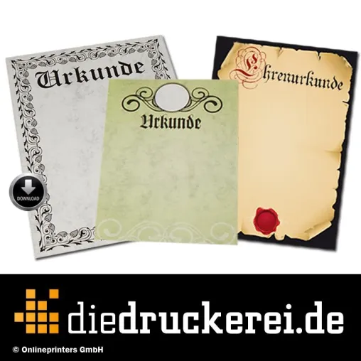 diedruckerei.de erweitert mit Urkunden das Drucksachen-Sortiment Bild: diedruckerei.de erweitert mit Urkunden das Drucksachen-Sortiment