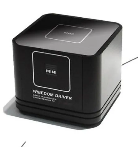 Freedom Driver – Vibation Sounder, Mini-Lautsprechersystem für PC, Notebook, MP3-Player, iPOD oder andere Audioquellen Bild: Freedom Driver – Vibation Sounder, Mini-Lautsprechersystem für PC, Notebook, MP3-Player, iPOD oder andere Audioquellen