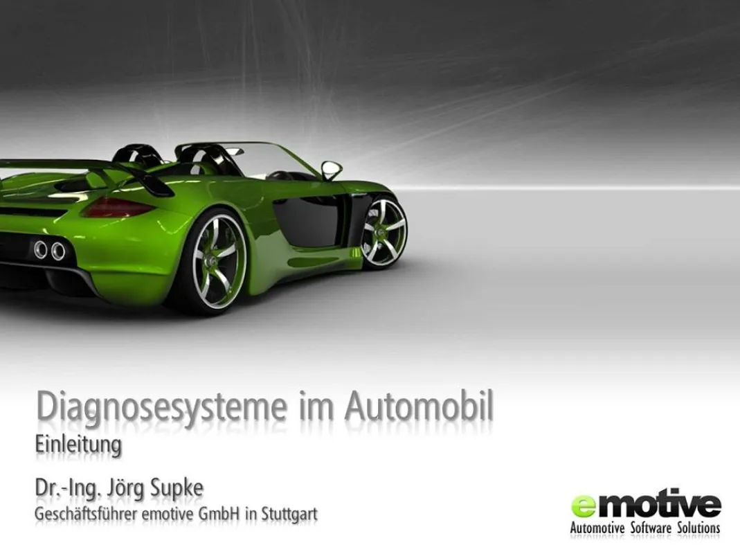 Neue Seminarreihe ?Diagnosesysteme im Automobil?