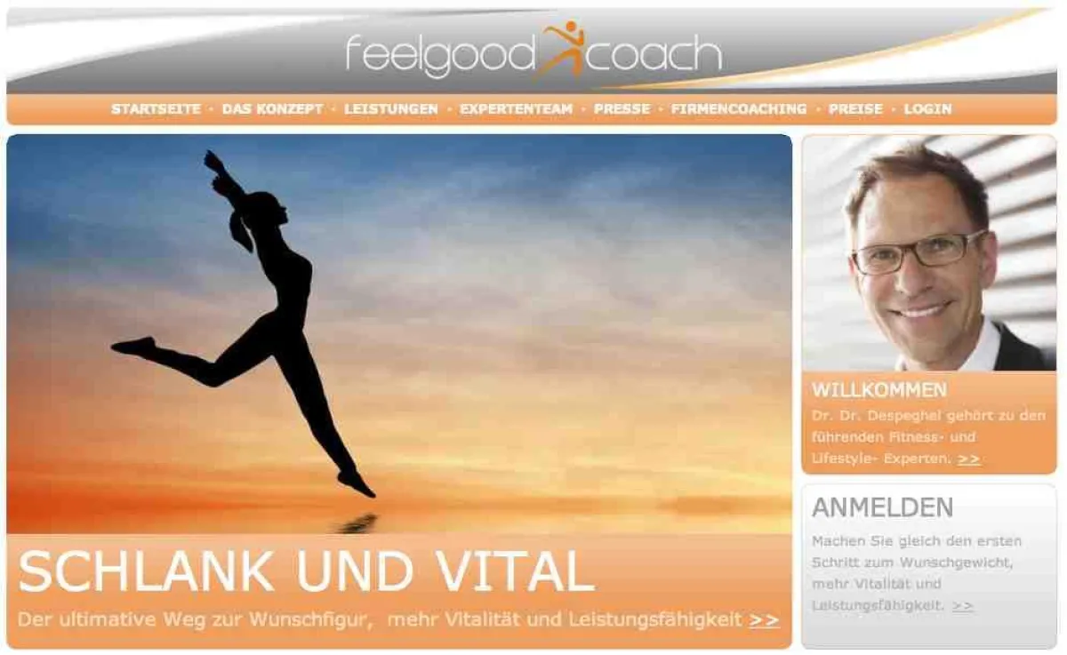 Der www.feelgoodcoach.de bietet ein einzigartiges interaktives Online-Gesundheitsförderungsprogramm.