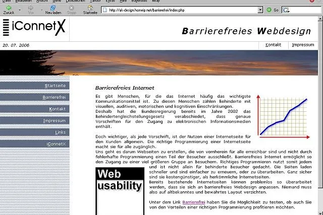 Bild: Barrierefreies Webdesign mit iConnetX