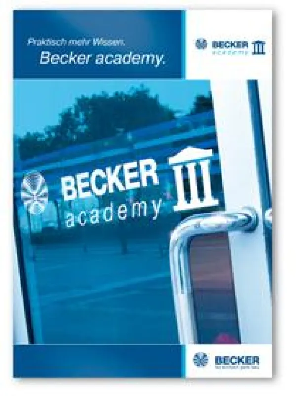 Die Schulungs-Broschüre der neuen Becker academy: Darin findet der Fachhandel die ausführliche Beschreibung und die Termine 2011.