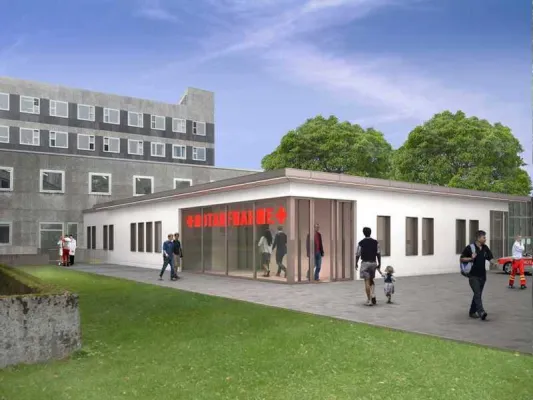 Bild: Richtfest der INA (Interdisziplinäre Notaufnahme) am Klinikum Niederberg