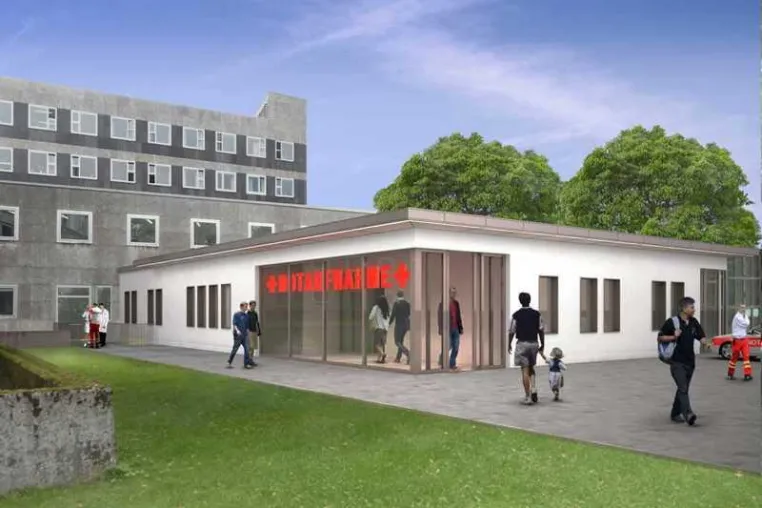 Bild: Richtfest der INA (Interdisziplinäre Notaufnahme) am Klinikum Niederberg