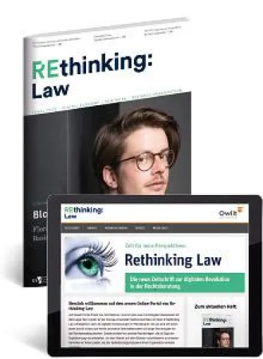 Rethinking Law: Das neue Fachmedium zur digitalen Revolution. Bild: Rethinking Law: Das neue Fachmedium zur digitalen Revolution.