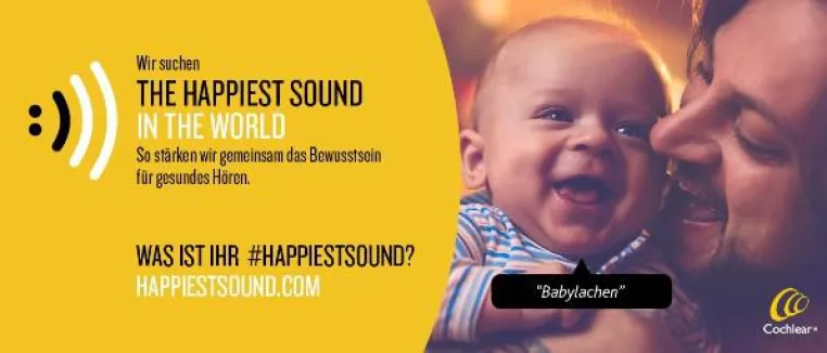 Bild: Aktion zum Welttag des Hörens am 3. März: Cochlear sucht weltweit nach dem #HappiestSound