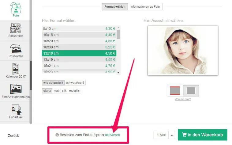 Bild: Pictrs-Fotografen ordern im eigenen Shop zum Selbstkostenpreis