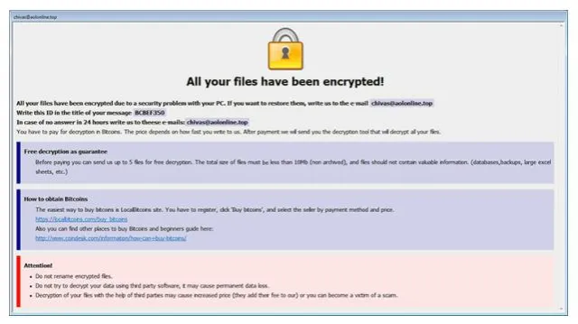 Bild: Arena Ransomware. Wie entfernt man diese Verschlüsselung?