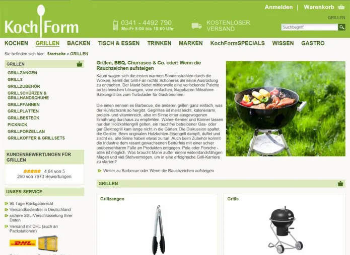 Erweitertes Angebot = Mehr Kochspaß - KochForm.de bestückt den Sommer mit neuem Grill- und Picknickzubehör Bild: Erweitertes Angebot = Mehr Kochspaß - KochForm.de bestückt den Sommer mit neuem Grill- und Picknickzubehör