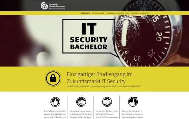 Bild: Einzigartiger Studiengang im Zukunftsfeld IT Security