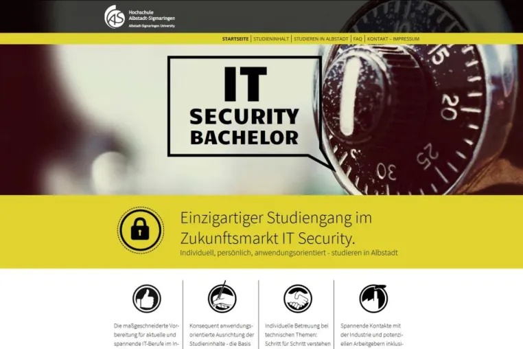 Bild: Einzigartiger Studiengang im Zukunftsfeld IT Security