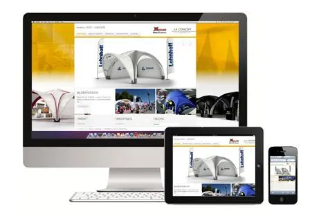 Bild: Neue Website von LA CONCEPT über die X-GLOO Zelte