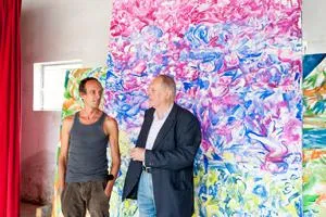 Bild: Maler Attersee besucht Sommerstudio Nagy in Pönning/Niederösterreich