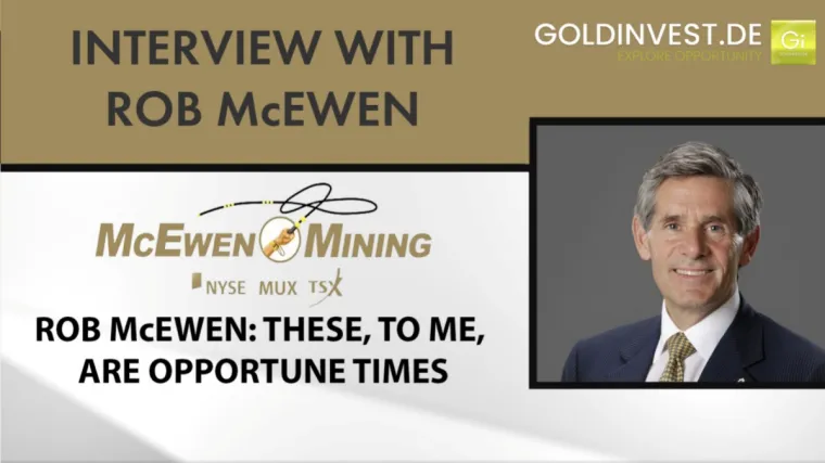Goldinvest.de Interview mit Bergbau-Legende Rob McEwen Bild: Goldinvest.de Interview mit Bergbau-Legende Rob McEwen