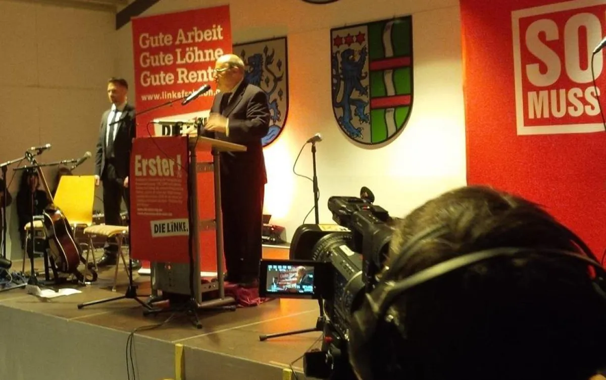 Gregor Gysi (DIE LINKE) beim Neujahrsempfang 2016
