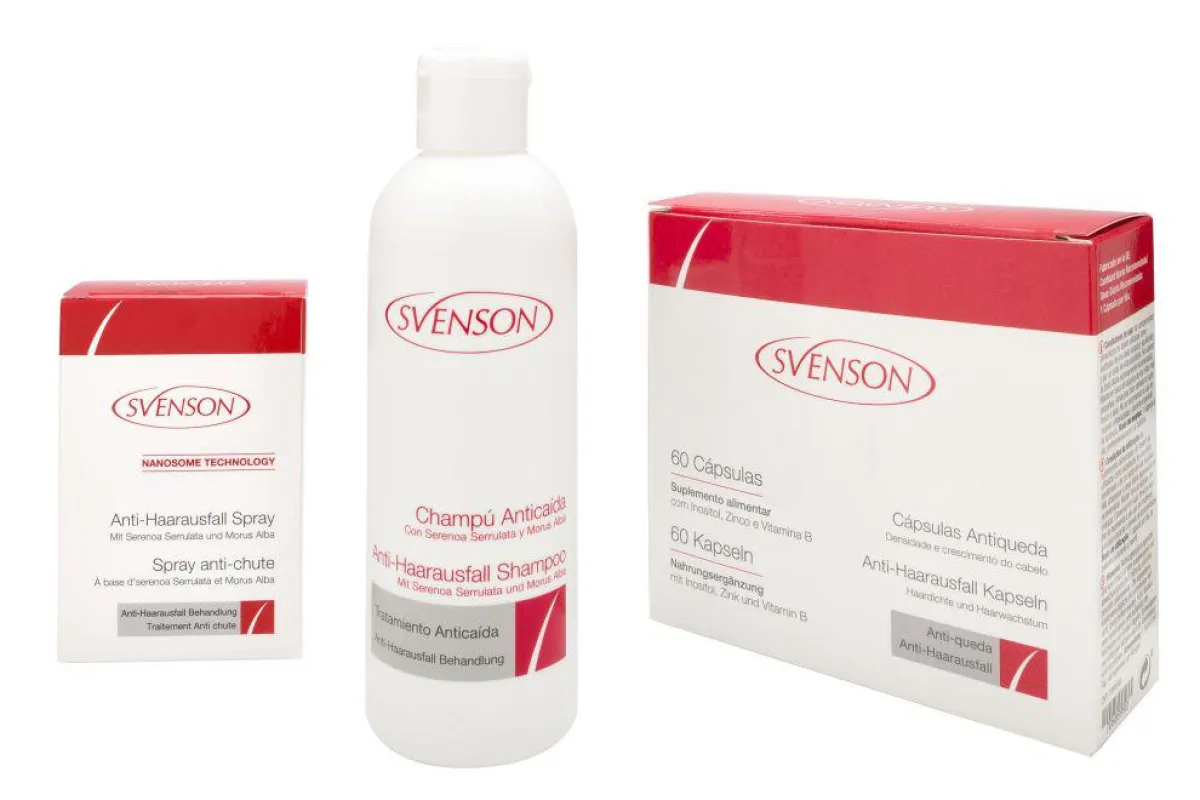 Neu gegen Haarausfall: Shampoo, Nahrungsergänzung und Nanospray von Svenson