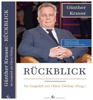 Bild: Bundesminister a. D. Prof. Dr. Günther Krause mit der Veröffentlichung des Buches „Rückblick“